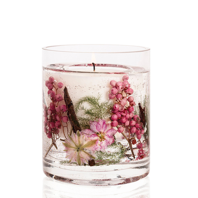 Stoneglow Nature's Gift - Pink Pepper Flowers - Scented Natural Wax Gel Candle Tumbler Candle (120 X100mm)