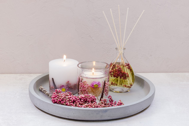 Stoneglow Nature's Gift - Pink Pepper Flowers - Scented Natural Wax Gel Candle Tumbler Candle (120 X100mm)