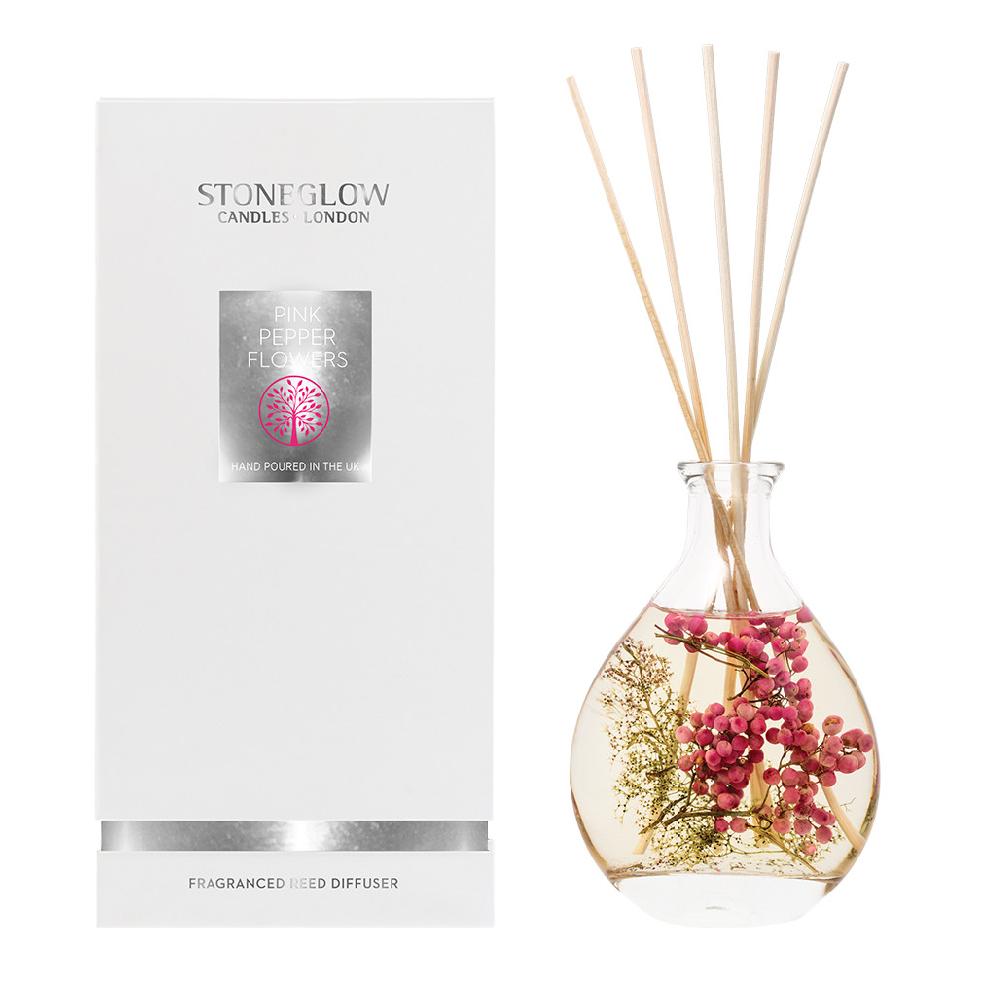 stoneglow Nature's Gift - Pink Pepper Flowers - Scented Reed Diffuser (180ml)