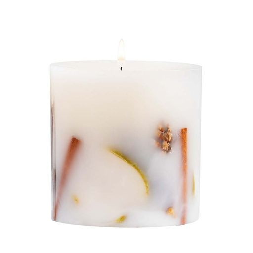 Stoneglow Nature's Gift - Spiced Orchard - Scented Botanical Inclusion Pillar Candle (95 X 95mm)