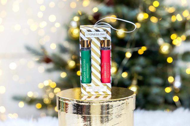 Stoneglow Seasonal Collection - Mini Home Mist Gift Set - 2x15ml - Frosted Woods + Cosy Vibes