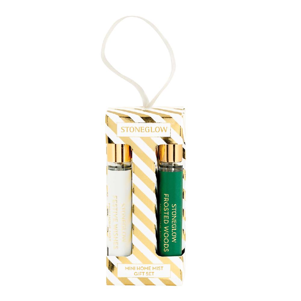stoneglow Seasonal Collection - Mini Home Mist Gift Set - 2x15ml - Festive Wishes + Frosted Woods
