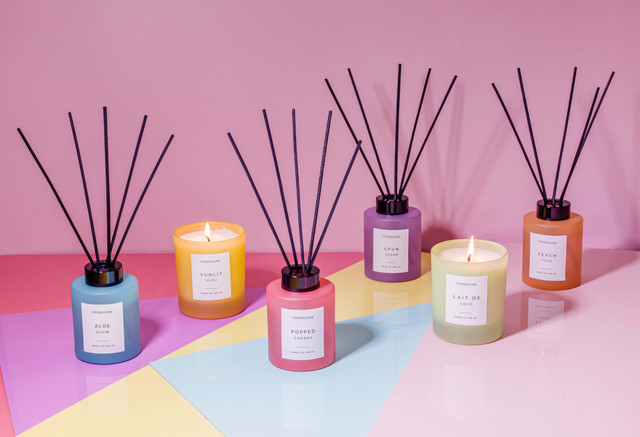 Stoneglow Sol - Popped Cherry - Scented Reed Diffuser 130ml - Red Glass