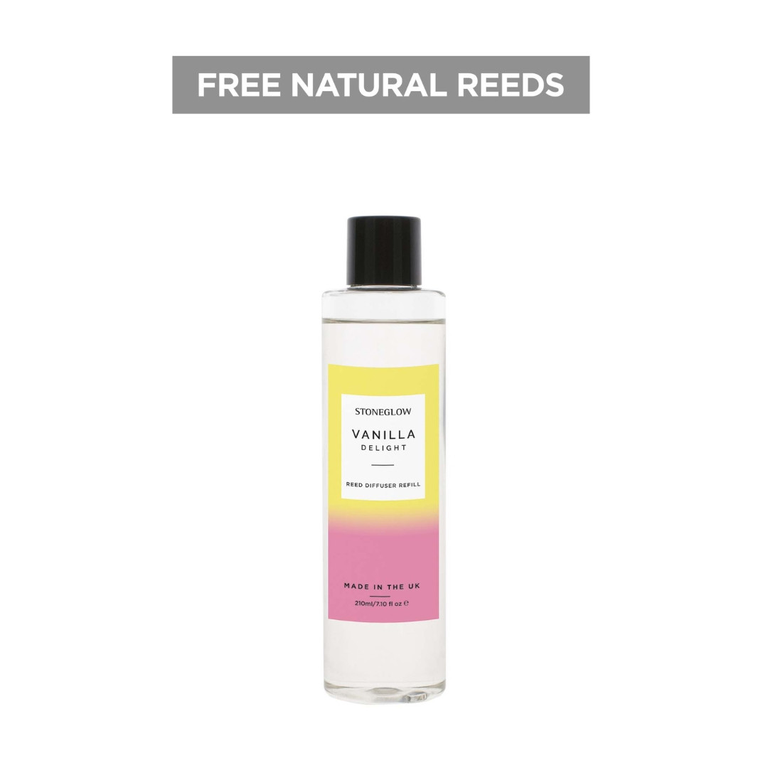stoneglow Sol - Vanilla Delight - Scented Reed Diffuser Refill 210ml