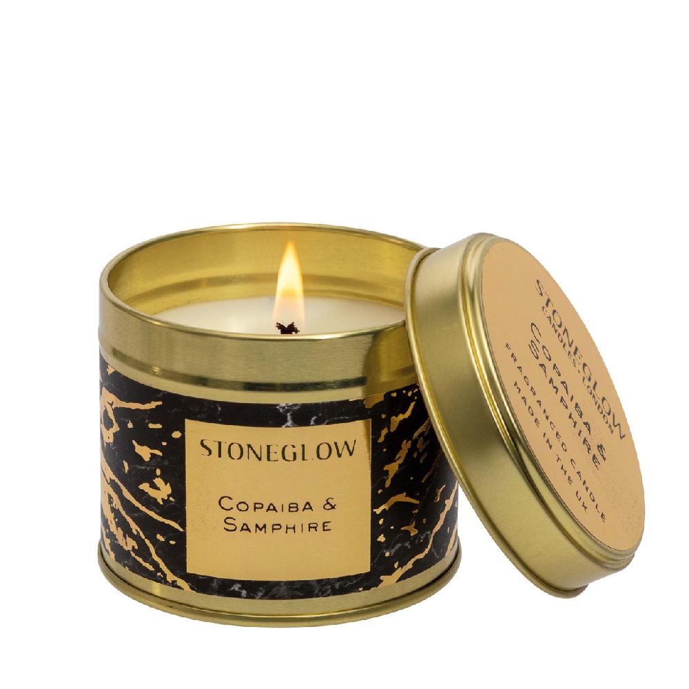 stoneglow Luna - Copaiba & Samphire - Scented Candle Tin