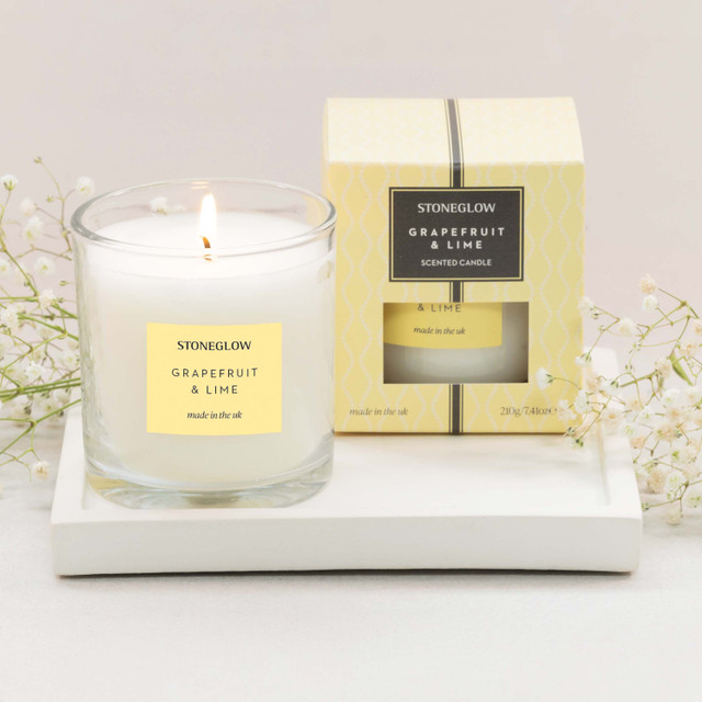 Stoneglow The Signature - Grapefruit & Lime - Scented Candle - Boxed Tumbler (90 X 80mm)