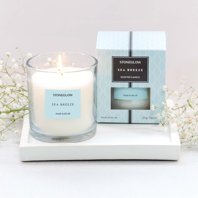 Stoneglow The Signature - Sea Breeze - Scented Candle - Boxed Tumbler (90 X 80mm)