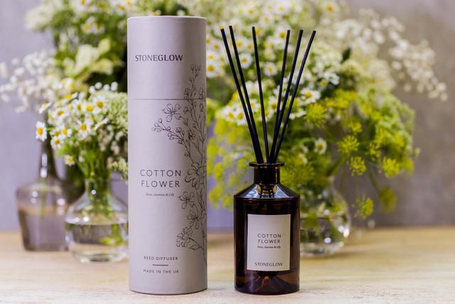 Stoneglow The Walled Garden - Cotton Flower - Rose | Jasmine | Lily - Scented Reed Diffuser 160ml