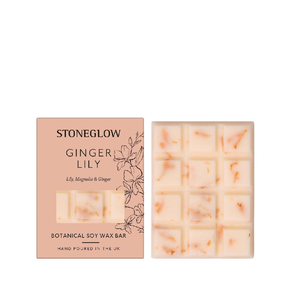 stoneglow The Walled Garden - Ginger Lily - Lily | Magnolia | Ginger - Scented Botanical Soy Wax Melt Snap Bar - 76 grams