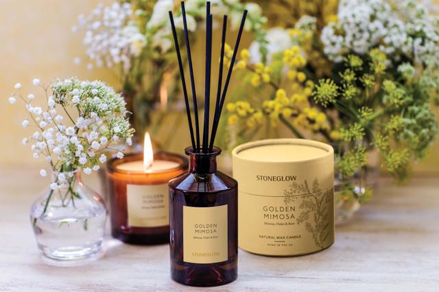Stoneglow The Walled Garden - Golden Mimosa - Mimosa | Violet | Rose - Scented Reed Diffuser 160ml