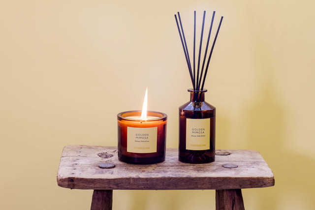 Stoneglow The Walled Garden - Golden Mimosa - Mimosa | Violet | Rose - Scented Reed Diffuser 160ml