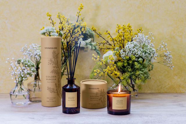 Stoneglow The Walled Garden - Golden Mimosa - Mimosa | Violet | Rose - Scented Reed Diffuser 160ml