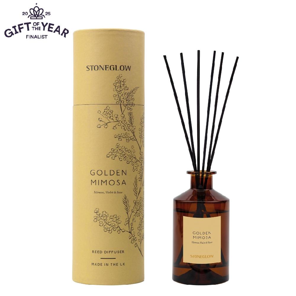 stoneglow The Walled Garden - Golden Mimosa - Mimosa | Violet | Rose - Scented Reed Diffuser 160ml