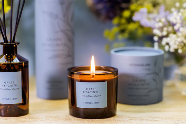 Stoneglow The Walled Garden - Grape Hyacinth - Gardenia | Muguet | Hyacinth - Scented Natural Wax Candle Tumbler (79 X 89mm)