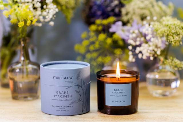 Stoneglow The Walled Garden - Grape Hyacinth - Gardenia | Muguet | Hyacinth - Scented Natural Wax Candle Tumbler (79 X 89mm)