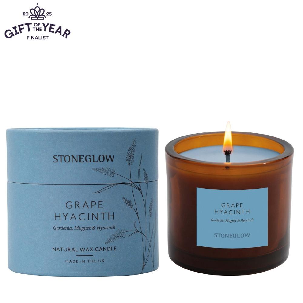 stoneglow The Walled Garden - Grape Hyacinth - Gardenia | Muguet | Hyacinth - Scented Natural Wax Candle Tumbler (79 x 89mm)