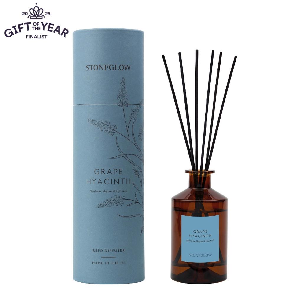 stoneglow The Walled Garden - Grape Hyacinth - Gardenia | Muguet | Hyacinth - Scented Reed Diffuser 160ml