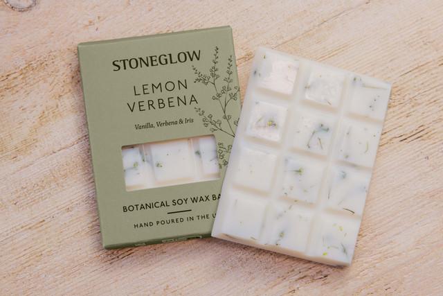 Stoneglow The Walled Garden - Lemon Verbena - Vanilla | Verbena | Iris - Scented Botanical Soy Wax Melt Snap Bar - 76 Grams