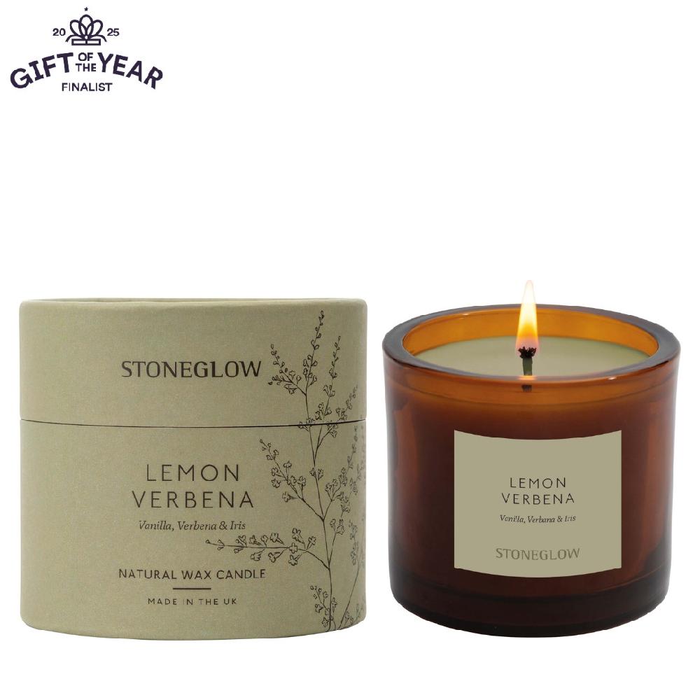 stoneglow The Walled Garden- Lemon Verbena - Vanilla | Verbena | Iris -Scented Natural Wax Candle Tumbler (79 x 89mm)