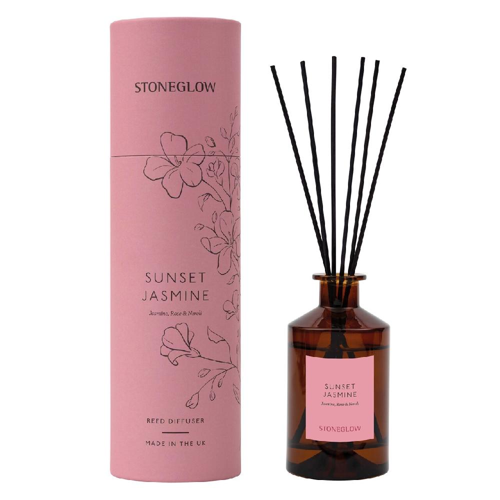 stoneglow The Walled Garden - Sunset Jasmine - Jasmine | Rose | Neroli - Scented Reed Diffuser 160ml
