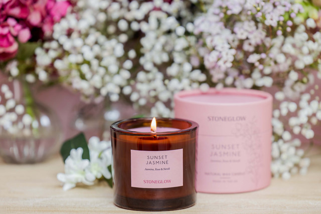 Stoneglow The Walled Garden - Sunset Jasmine - Jasmine | Rose | Neroli - Scented Natural Wax Candle Tumbler (79 X 89mm)