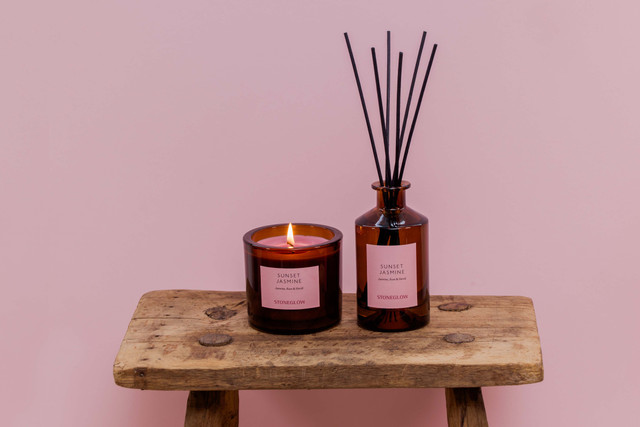 Stoneglow The Walled Garden - Sunset Jasmine - Jasmine | Rose | Neroli - Scented Natural Wax Candle Tumbler (79 X 89mm)