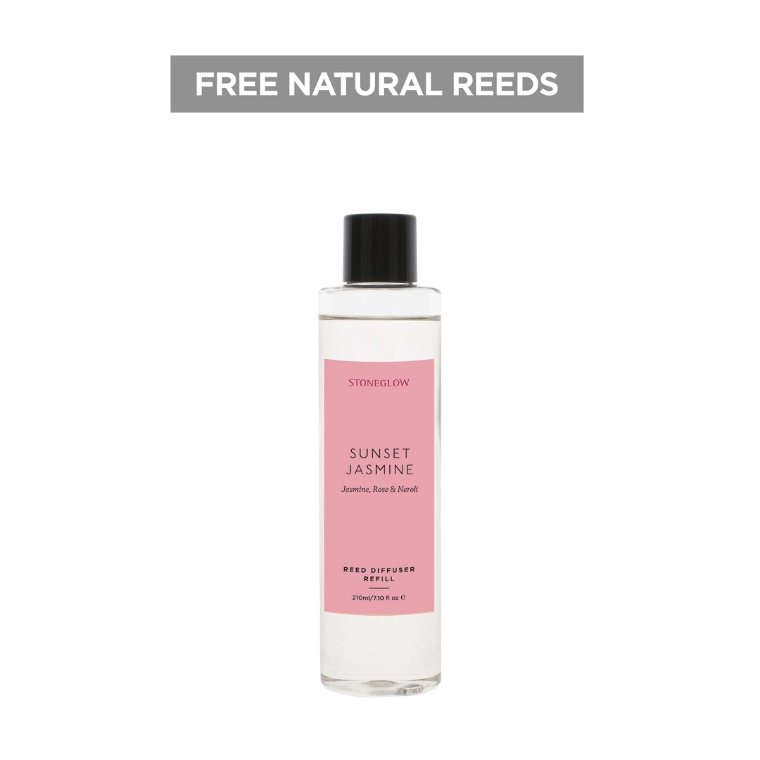stoneglow The Walled Garden - Sunset Jasmine - Jasmine | Rose | Neroli - Scented Reed Diffuser Refill 210ml
