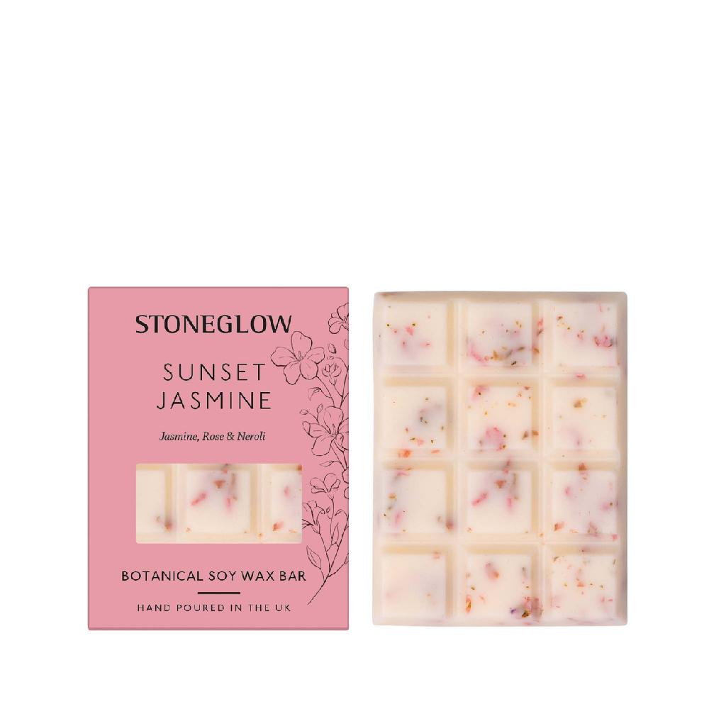 stoneglow The Walled Garden - Sunset Jasmine - Jasmine | Rose | Neroli - Scented Botanical Soy Wax Melt Snap Bar - 76 grams