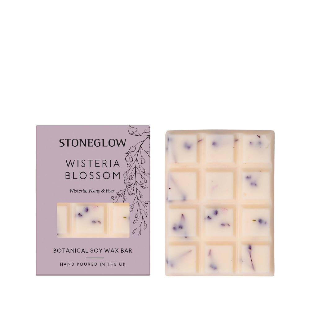 stoneglow The Walled Garden - Wisteria Blossom - Wisteria | Peony | Pear- Scented Botanical Soy Wax Melt Snap Bar - 76 grams