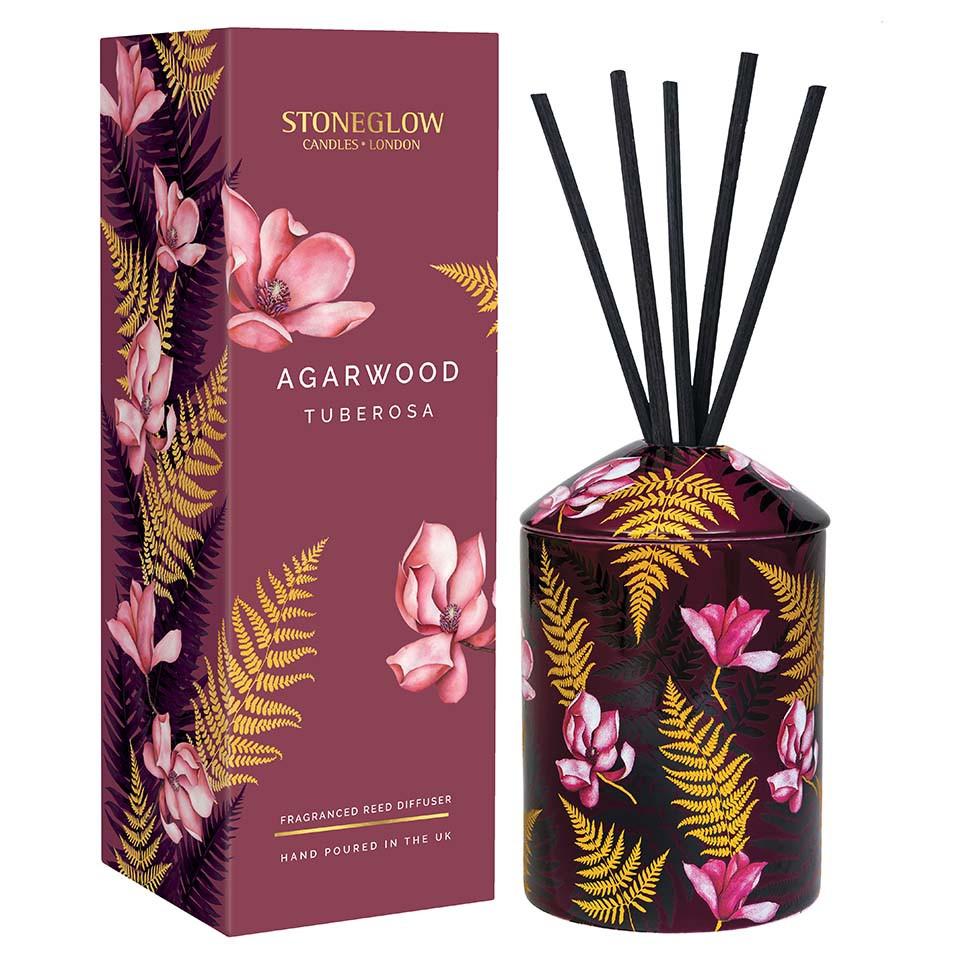 stoneglow Urban Botanics - Ceramic - Agarwood | Tuberosa - Scented Reed Diffuser 200ml