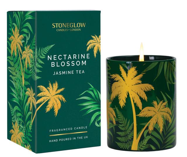 Stoneglow Urban Botanics - Ceramic - Nectarine Blossom | Jasmine Tea - Scented Candle (150 X 85mm)