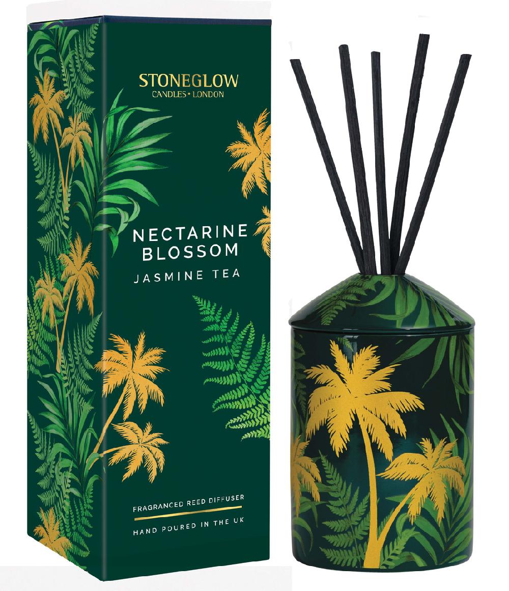 stoneglow Urban Botanics - Ceramic - Nectarine Blossom | Jasmine Tea - Scented Reed Diffuser (200ml)