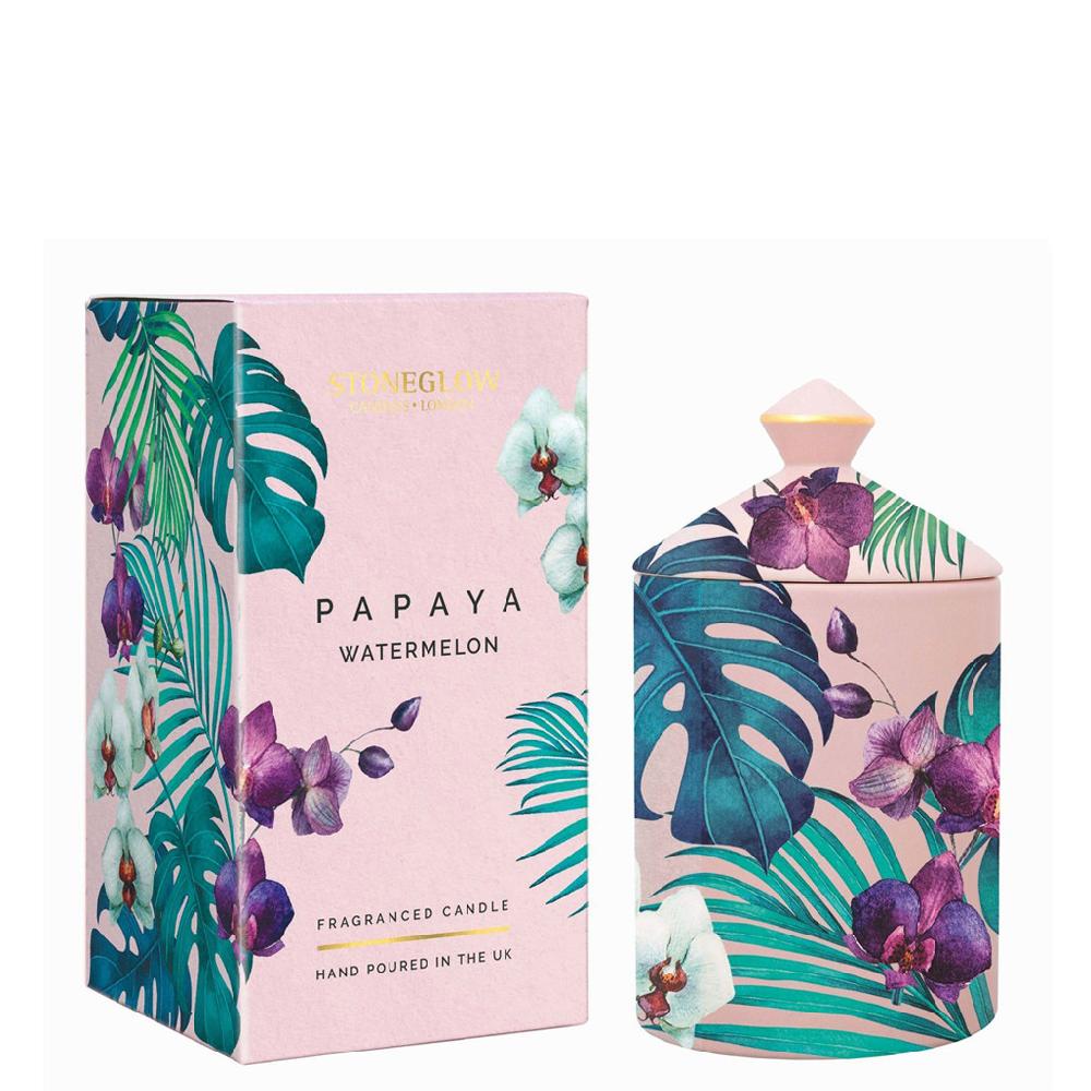 stoneglow Urban Botanics - Ceramic - Papaya | Watermelon - Scented Candle Ceramic (180 x 85mm)