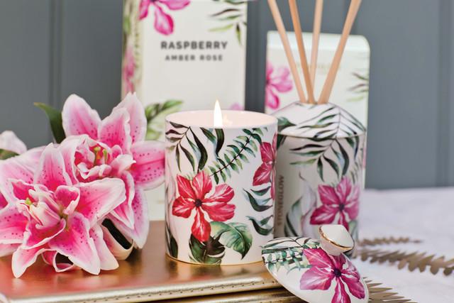 Stoneglow Urban Botanics - Ceramic - Raspberry | Amber Rose - Scented Reed Diffuser (200ml)