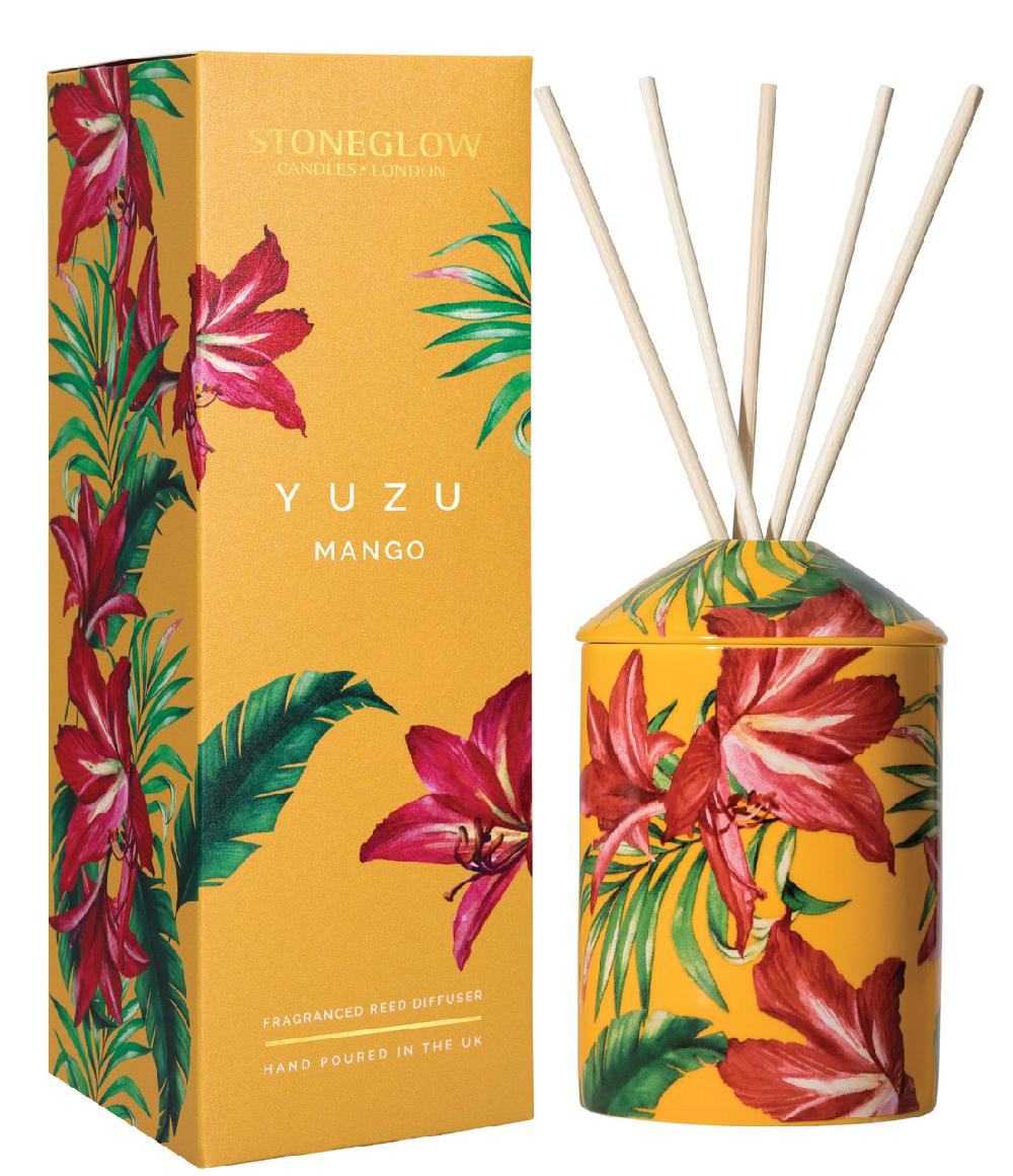stoneglow Urban Botanics - Ceramic - Yuzu | Mango - Scented Reed Diffuser (200ml)