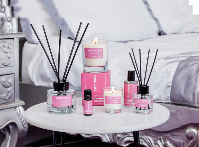 Stoneglow Wellbeing - Pure Bliss - Cypress | Petitgrain | Basil - Essential Oil Scented Reed Diffuser (140ml)