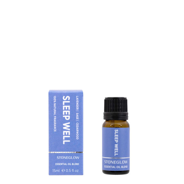 Stoneglow Wellbeing - Sleep Well - Lavender | Sage | Cedarwood - 100% Essential Oil Blend 10ml