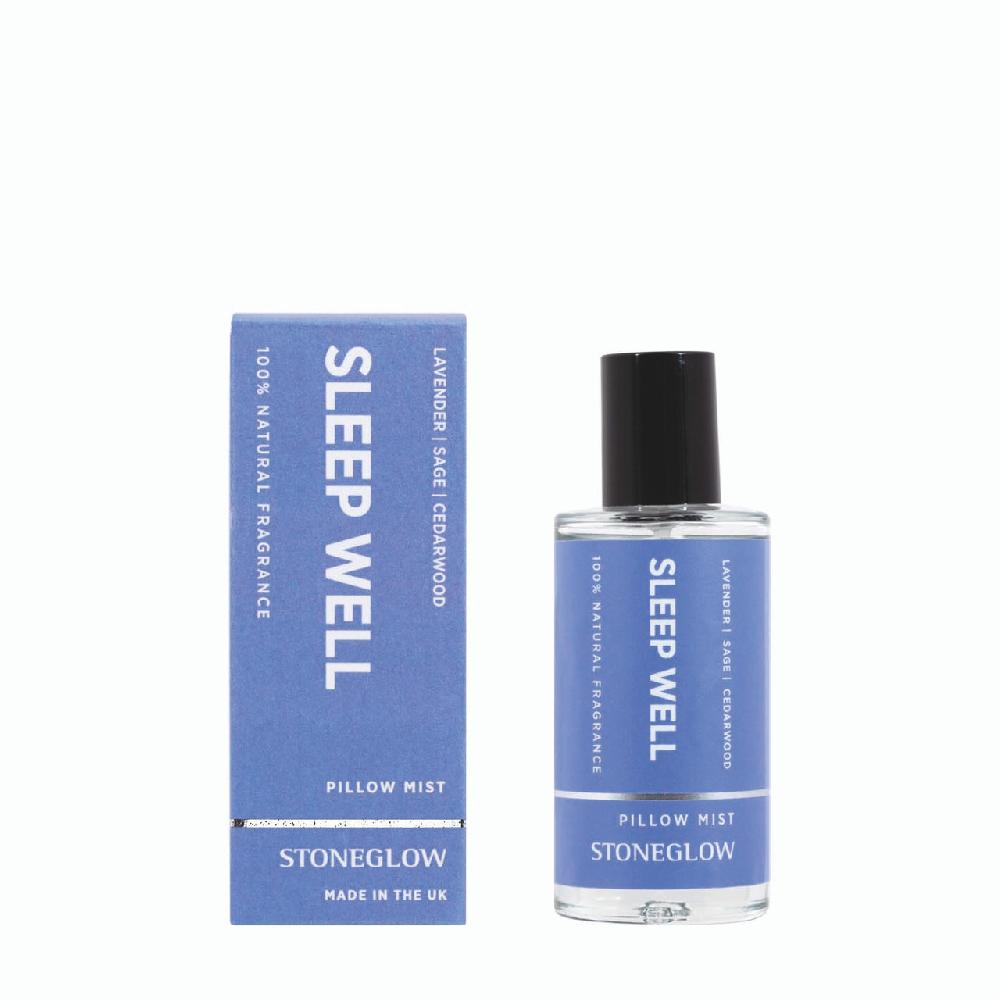stoneglow Wellbeing - Sleep Well - Lavender | Sage | Cedarwood - Essential Oil Scented Pillow Mist (50ml)