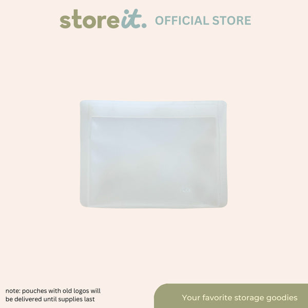 store it Flat Matte Petite 500ml Silicone Pouch - Coco White