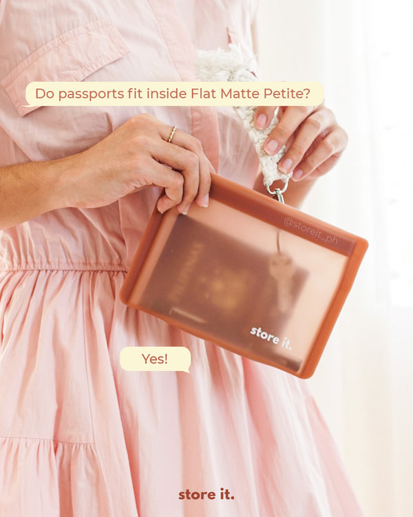 Store It Flat Matte Petite 500ml Silicone Pouch - Cocoa