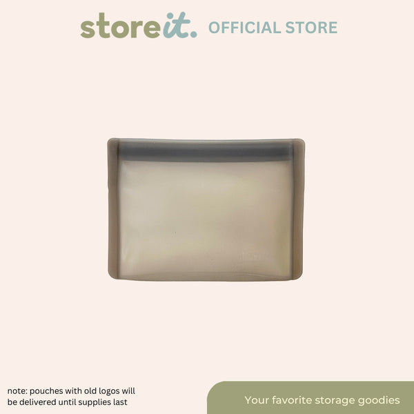 store it Flat Matte Petite 500ml Silicone Pouch - Light Grey
