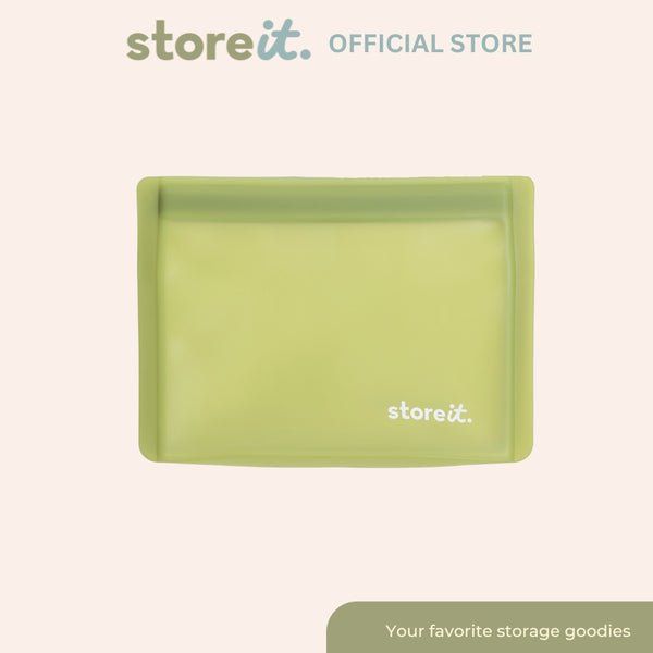 store it Flat Matte Petite 500ml Silicone Pouch - Matcha Green