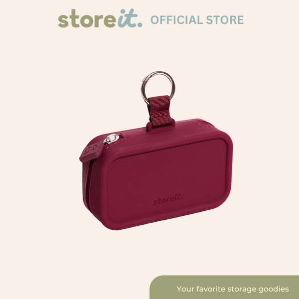 store it Mini Cloud Organizer Keychain - Burgundy Red