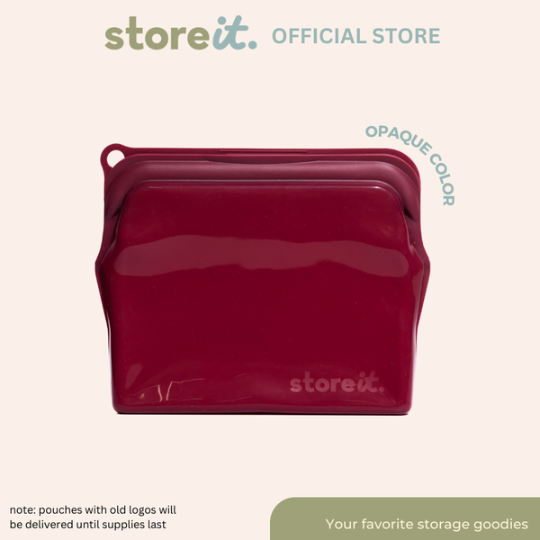 store it OG Silicone Bag Medium 470ml - Burgundy Red (Opaque)