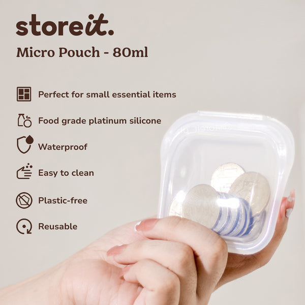 Store It OG Silicone Bag Micro 80ml - Sandy Taupe (Opaque)