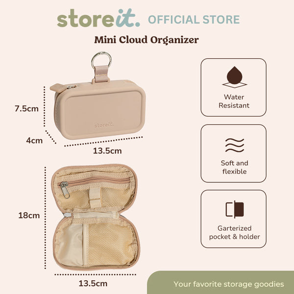 Store It Mini Cloud Organizer Keychain - Cool Grey