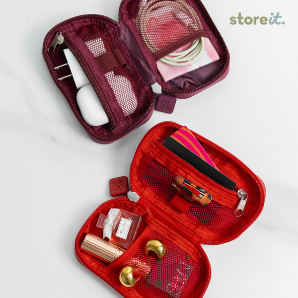 Store It Mini Cloud Organizer Keychain - Crimson Red