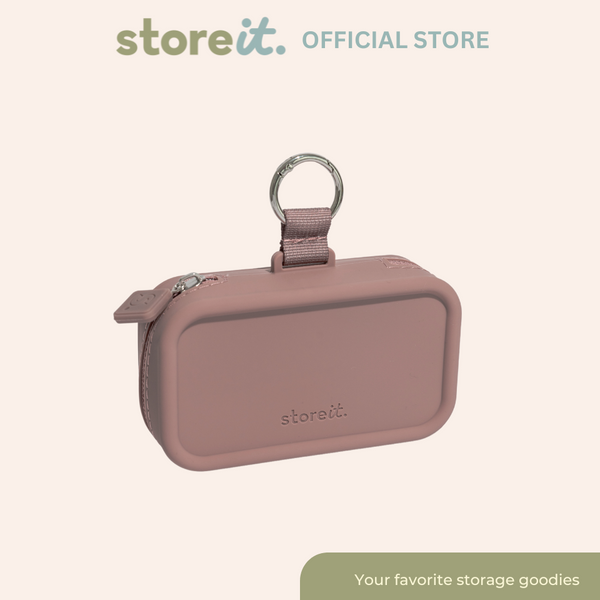 store it Mini Cloud Organizer Keychain - Mauve Brown