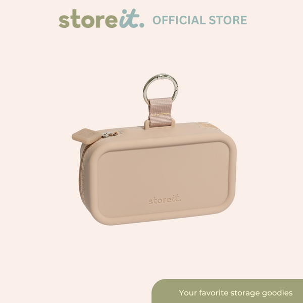 store it Mini Cloud Organizer Keychain - Taupe Beige