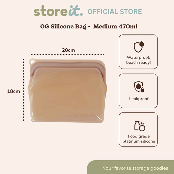 Store It OG Silicone Bag Medium 470ml - Cookie Dough